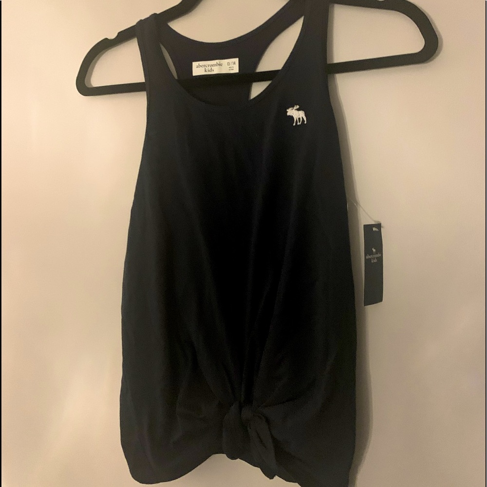 navy blue abercrombie kids cotton tank